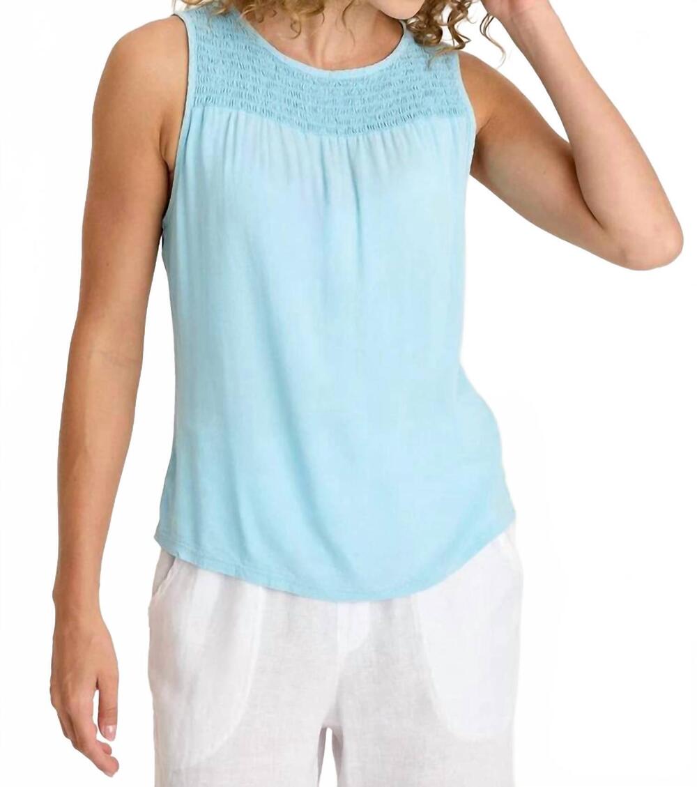 NEW XCVI timo crepe tank top in blue